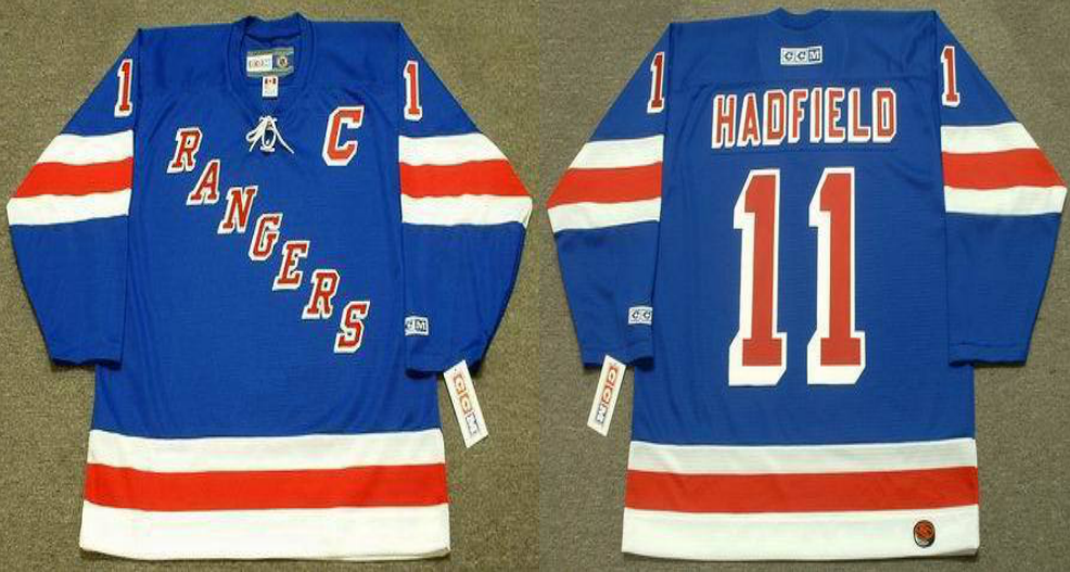 2019 Men New York Rangers 11 Hadfield blue CCM NHL jerseys